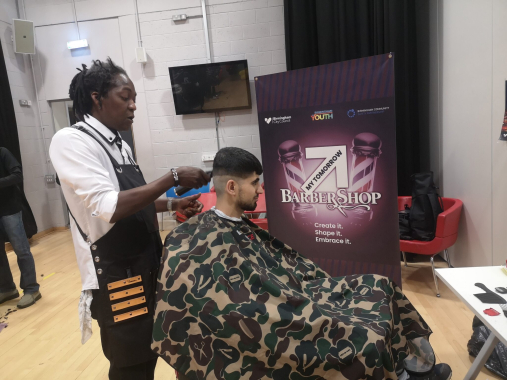 Pop-up barbers encourages young men to talk about mental health
