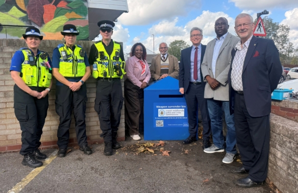 New weapon surrender bin unveiled in Coventry to help tackle knife crime